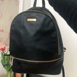 Faux leather backpack